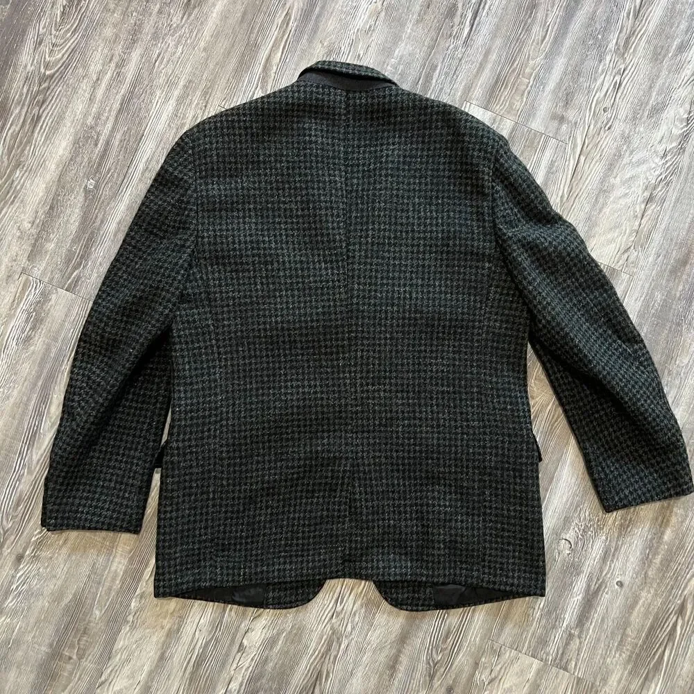 Vintage Harris Tweed 100% Wool Houndstooth Blazer Jacket – 44R - Picture 2 of 9